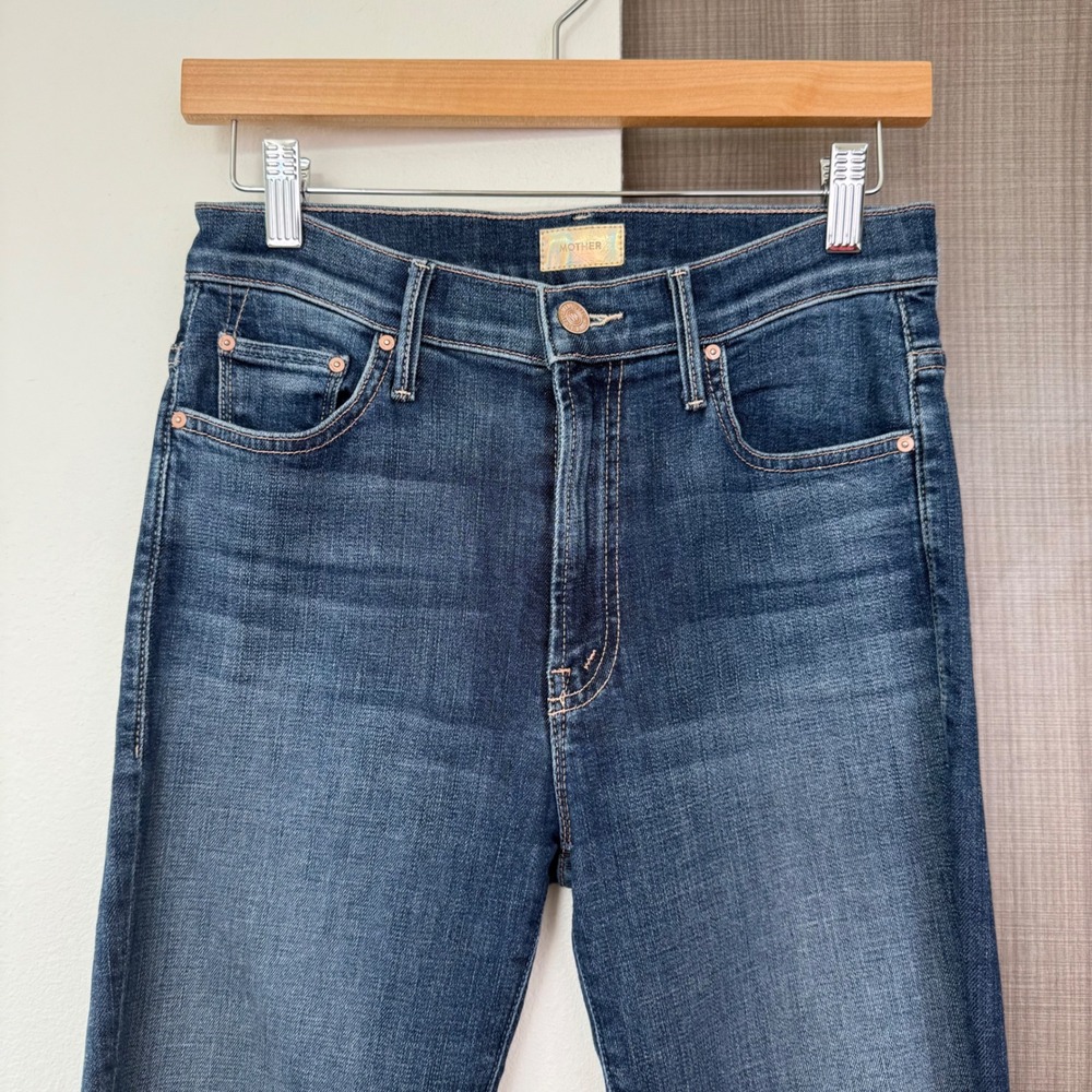 MOTHER The Insider Crop Step Fray Jeans in Girl Crush Cropped Size 27 - Picture 4 of 14